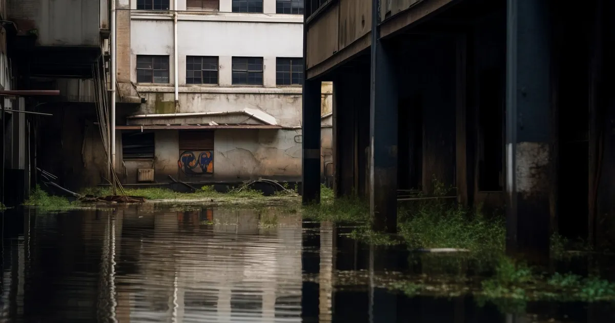Kit de emergência para zona inundável com mantimentos impermeáveis preparados perante uma inundação
