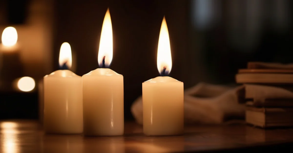 Velas encendidas, farol solar y linterna de dinamo como fuentes de luz sin pilas durante un apagón