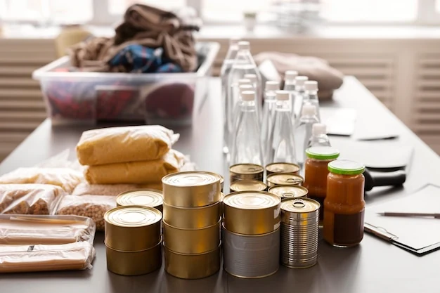 Reserva y reparto de alimentos no perecederos para emergencias