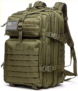45L resistente nailon impermeable pesca caza mochila al aire libre militar mochilas tácticas deportes camping senderismo (verde)