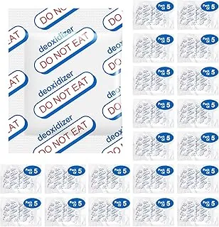 Absorbentes de oxígeno de 400 cc para almacenamiento de alimentos - 100 unidades (paquetes de 20x de 5) - para almacenamiento de alimentos a largo plazo y supervivencia, bolsas de Mylar, enlatado