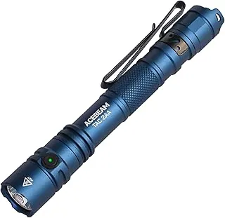 ACEBEAM TAC 2AA EDC Linterna táctica de doble modo recargable, 1400 lúmenes altos, linterna LED de bolsillo de doble interruptor, luz de flash pequeña súper brillante para emergencia, campamento, hogar (SFT-25R HI)