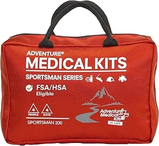 Adventure Medical Kits Sportsman Series Kit médico - 200 - Kit de primeros auxilios para camping, senderismo, caza y más - para 4 personas durante 4 días - Incluye vendajes, medicamentos, libro guía y