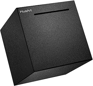 Alcancía para adultos, huchas seguras hechas de acero inoxidable, solo se puede guardar la alcancía que no se puede sacar (negro, 12 cm)