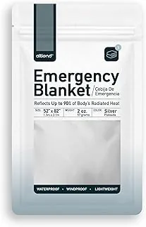 Altland Manta de emergencia: manta reflectante de calor para kits de supervivencia de invierno, preparación para desastres, campamento de clima frío y paquetes de cuidado para personas sin hogar