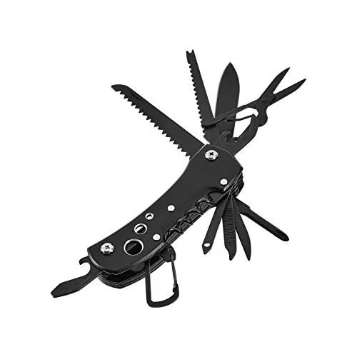 Navaja multiusos Amazon Basics 15 en 1 con cuchillo sierra y alicates