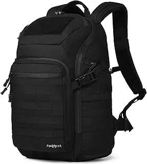 AMHEH Mochila táctica militar de 32L – Paquete de asalto Molle resistente para laptop de 17 pulgadas para supervivencia, senderismo, viajes al aire libre, trabajo, Negro, Mediana