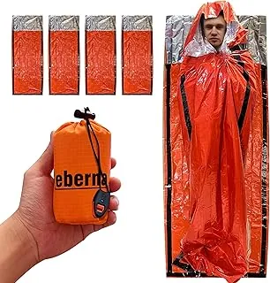 Bolsa de bebé de emergencia Bolsa de bivy - Sacos de dormir de emergencia 4 paquetes Bolsa de dormir de supervivencia Mylar Bolsa de bivy de emergencia Impermeable Ligera Lámina Militar Patriota