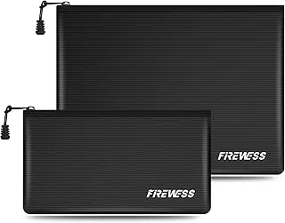 Bolsa de Documentos Ignífuga - Paquete de 2, 13.4"x10" y 11"x6", Bolsa de Dinero Ignífuga Anti-picazón, Soporte con Cremallera Impermeable para Objetos de Valor, Bolsa Segura Resistente al Fuego y