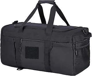 Bolsa de lona táctica de gran capacidad con compartimento para zapatos y correas Molle, bolsa de gimnasio deportiva multifuncional para hombres y mujeres, mochila de viaje de 45 L para el