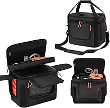Bolsa de transporte portátil compatible con Jackery Explorer 1000 V2, funda de almacenamiento de estación de energía suave con relleno, fundas para generador con cremallera lateral, multibolsillo