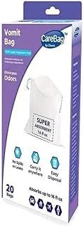 Bolsa para vómito Carebag con almohadilla súperabsorbente (Caja de 20 bolsas), CLEANIS VOMIT BAG, 1, 1