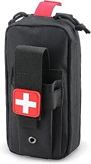 Bolsa táctica MOLLE médica, bolsa de primeros auxilios EMT desmontable IFAK kit de trauma para uso diario bolsa de supervivencia incluye parche cruzado