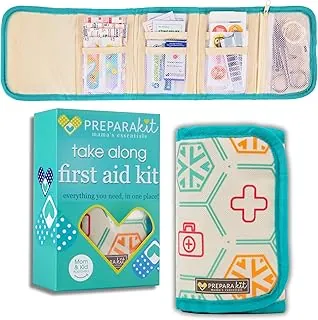 Botiquín de primeros auxilios de viaje para niños - Mini coche, bolso, mochila o bolsa de pañales de 75 piezas de medicina incluye todos los suministros médicos esenciales aprobados por la