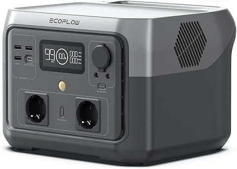 EcoFlow Estación de energía portátil EF ECOFLOW RIVER 2 MAX, batería LiFeP04 de 512 Wh, carga rápida en 1 hora, hasta 10