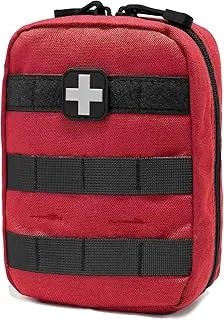 Carlebben Bolsa táctica Molle EMT Ifak para kit de primeros auxilios médicos (con suministros médicos rojos)