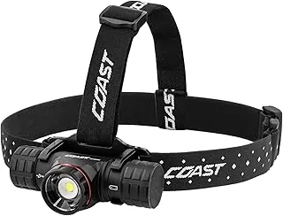 Coast® XPH34R 2075 lúmenes USB-C recargable de doble potencia con linterna frontal LED PURE Beam® Twist Focus™ y base magnética