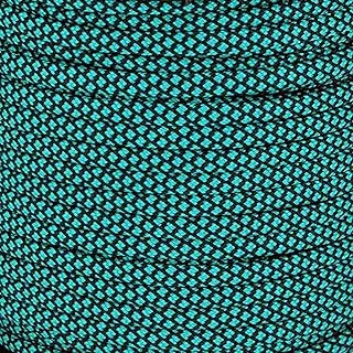 Cuerda de Paracaídas con Patrón de Diamante 550 Azul Negro, 4mm x 50m (5/32 in x 164 ft), 7 Hilos Internos/Cuerda de Paracaídas, Cuerda de Paracaídas de Nylon Tipo III, Cuerda de Nylon Ideal