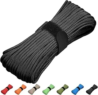Cuerda Paracord 550 de 100 pies 5/32 pulgadas, 7 hebras tipo III cuerda de nailon tipo III para equipo de supervivencia, senderismo, campamento y uso al aire libre
