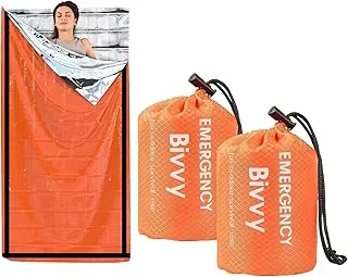 Deecam Emergency Sleeping Bag, Mylar Thermal Bivy Sack, Waterproof Portable Bivvy Sleeping Bag Survival for Camping Hiking Backpacking Outdoor Survival Kits