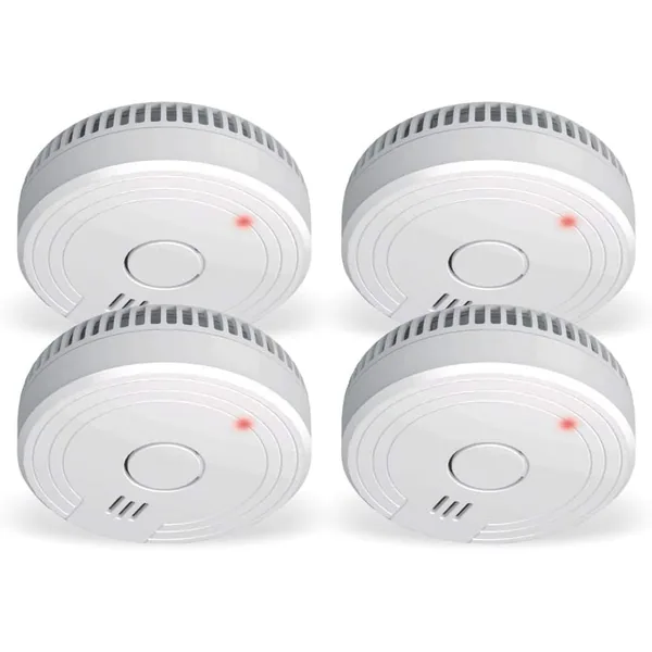 ELRO FS1801 pack de 4 detectores de humo con sensor de 10 años, norma EN 14604