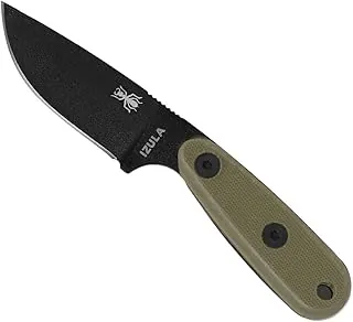 ESEE Cuchillos Izula-B con mango, funda de polímero moldeado y placa de clip (Olive Drab G10)