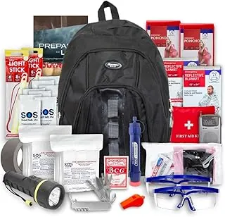 Essentials Kit completo de supervivencia de lujo para 2 y 4 personas | Bug-Out-Bag | Kit de bolsa de emergencia para incendios forestales, huracanes y otros desastres naturales
