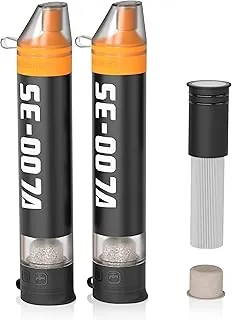 Filtro de agua personal con pajita para purificar agua, equipo portátil de pajitas de agua de emergencia para senderismo, camping, viajes, pesca, excursiones y preparación para emergencias (2 filtros