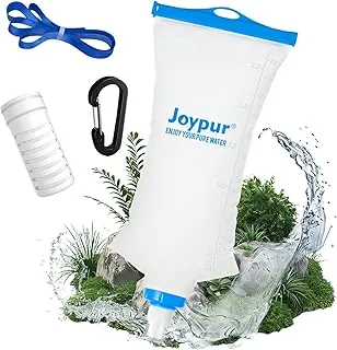 Filtro de agua por gravedad para campamento, sistema de filtración de agua de supervivencia, purificador de agua portátil para viajes, mochileros y preparación de emergencia, con membrana de