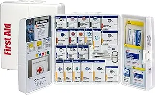 First Aid Only 1000-FAE-0103 SmartCompliance - Kit de primeros auxilios para 50 personas que cumple con OSHA para negocios, gabinete grande de primeros auxilios de plástico con medicamentos, 245
