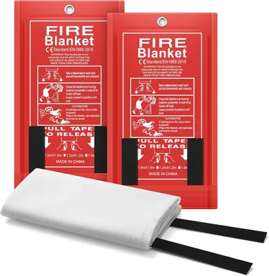 FLASLD manta ignífuga de fibra de vidrio para fuegos de cocina y aceite