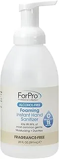 ForPro Professional Collection Desinfectante instantáneo de manos espumoso sin alcohol, hidratante, sin tinte ni fragancia, 20 onzas líquidas