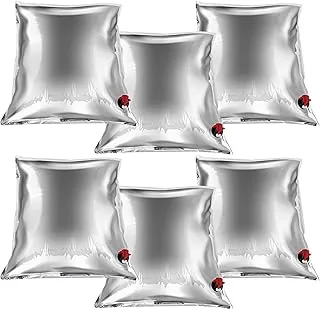 Frienda 6 contenedores de agua para acampar de 32 galones, bolsas de almacenamiento de agua de 5.3 galones/20 l, bolsas de emergencia portátiles plegables con espita aluminizada para senderismo al