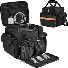 Funda de transporte compatible con la estación de energía portátil Jackery Explorer 240/300/160/GOLABS R300/Anker 521, bolsa de almacenamiento de viaje impermeable con múltiples bolsillos para cable
