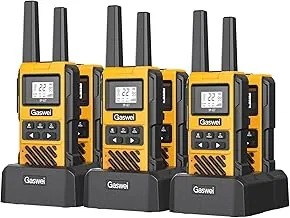 G1pro - Walkie Talkies profesionales para adultos, radios bidireccionales recargables de largo alcance, radio de emergencia de 2 vías, impermeable, resistente a los golpes (paquete de 6)