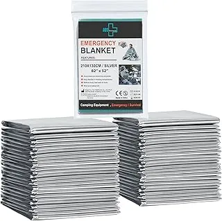 General Medi Manta de emergencia (paquete de 12), manta de aluminio plateado de emergencia, perfecta para exteriores, senderismo, supervivencia, maratones o primeros auxilios