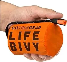 Go Time Gear Life Bivy Emergency Survival Sleeping Bag Thermal Bivy - Use as Emergency Bivy Sack, Survival Sleeping Bag, Mylar Emergency Blanket
