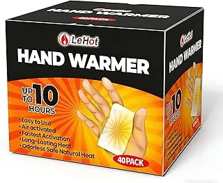 Hand Warmers - 40 Packs Hot Hands Disposable Heat Pad, Hot Hands Hand Warmers, Up to 10 Hours of Safe and Continuous Heat, Perfect for Camping, Outdoor Skiing, Fishing Ideal for Outdoors and Travel.