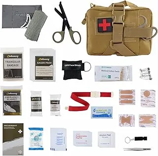 IFAK - Kit de trauma, bolsa EMT Molle Ifak, vendaje israelí de 4 pulgadas, kit de primeros auxilios de supervivencia con torniquete para táctica, viajes, senderismo, vehículos militares, campamento