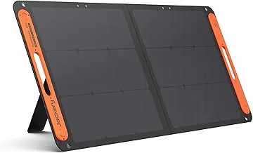 Jackery SolarSaga - Panel solar portátil bifacial de 100 W para estaciones de energía Explorer 240/300/500/1000/1500, cargador solar plegable con celdas solares y salidas USB para teléfonos, tejados