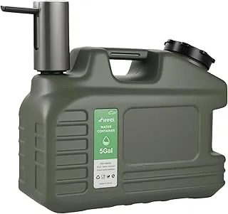 Jarra de agua de 5 galones, contenedor de agua grande portátil sin BPA, almacenamiento de agua de emergencia para senderismo al aire libre, camping, mochilero