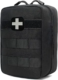 Juego de primeros auxilios EMT, bolsa médica IFAK táctica Molle, bolsa de trauma de emergencia para camping, hogar, coche, senderismo, caza (negro)