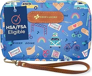 KEEP>GOING - Kit infantil de primeros auxilios, para viajes, 130 piezas, botiquín para automóvil, hogar, bolso y pañalera, apósitos sin látex, aprobado por la TSA