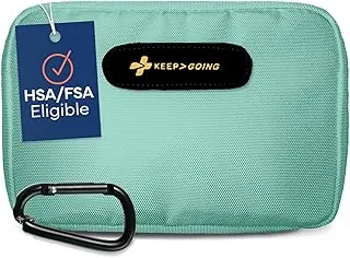 KeepGoing - Kit de primeros auxilios de viaje para automóvil, hogar, senderismo, campamento y emergencias al aire libre, botiquín de primeros auxilios tamaño viaje aprobado por la TSA