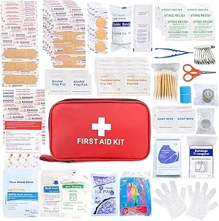 Kit de primeros auxilios de 194 piezas, kits de emergencia para senderismo, camping, kit de trauma para barco, vehículo, kit de ayuda compacto para el hogar, automóvil, viaje, supervivencia al aire