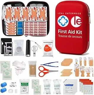 Kit de primeros auxilios de 301 piezas, kit de emergencia de supervivencia totalmente abastecido para el hogar, automóvil, campamento, lugar de trabajo, viajes al aire libre y preparación familiar