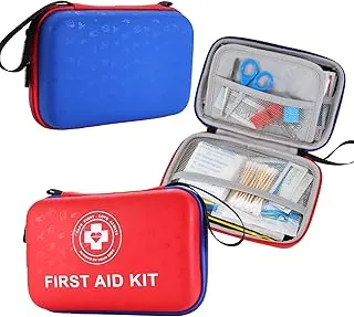 Kit de Primeros Auxilios Premium - Kit de Emergencia de Doble Color de 305 Piezas con Carcasa Rígida y Revestimiento Interior Fluorescente, Kit de Supervivencia Compacto para Hogar, Automóvil, Viajes