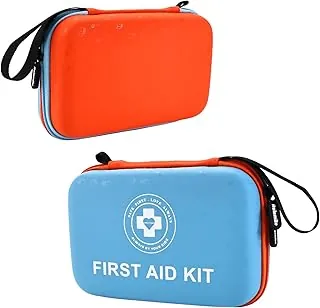 Kit de Primeros Auxilios Premium - Kit de Emergencia de Doble Color de 305 Piezas con Carcasa Dura y Revestimiento Interior Fluorescente, Kit de Supervivencia Compacto para el Hogar, Automóvil, Viajes