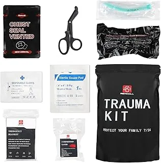 Kit de recarga IFAK, suministros de supervivencia compactos de primeros auxilios médicos de emergencia y trauma, paquete de apósitos de cuidado de heridas tácticas de combate hemostático con sello