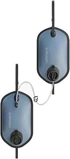 LifeStraw Serie Peak – Sistema de filtro de agua por gravedad de gran capacidad con almacenamiento seguro de agua – 8 L + 8 L para campamento, caravana, aterrizaje, viajes y aventuras, azul montaña